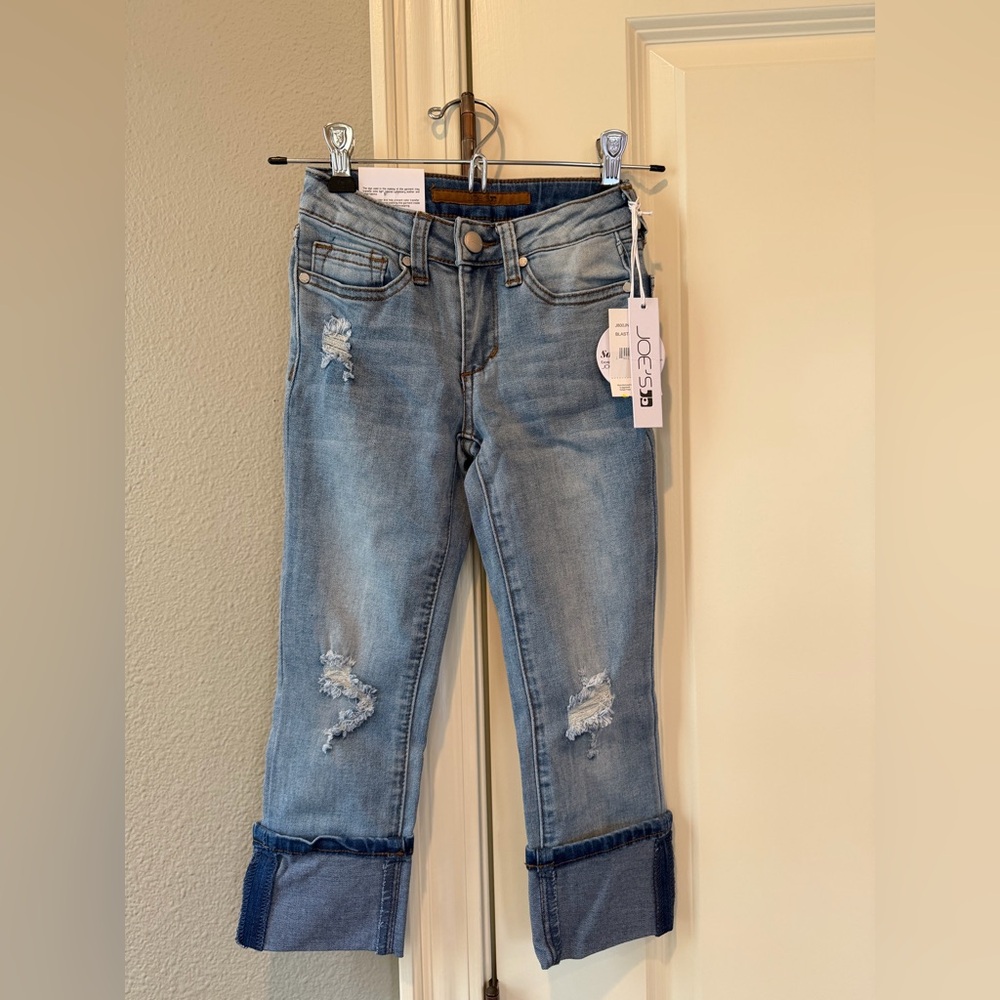 Joe's Jeans Girls Big Kid Size 7 The Jane Mid Rise Skinny Roll Crop NWT